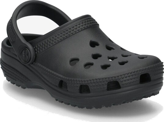 Crocs Classic Hearts Cut Out Clog T   BLACK   20/21