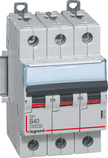 Legrand DX3 MCB automatsikring B40 3P 3M 6/10kA
