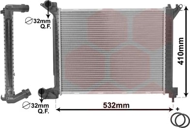 VAN WEZEL 06002263 Radiator motorkjøling