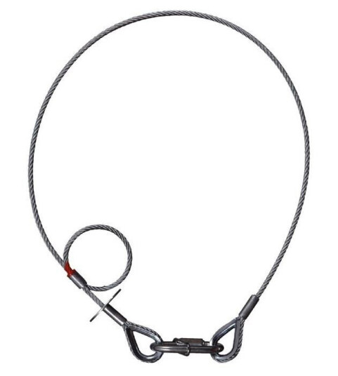 Adam Hall Accessories S 33100 Sk Safety Rope 3mm, 1m, Cable Eyes, Sølv