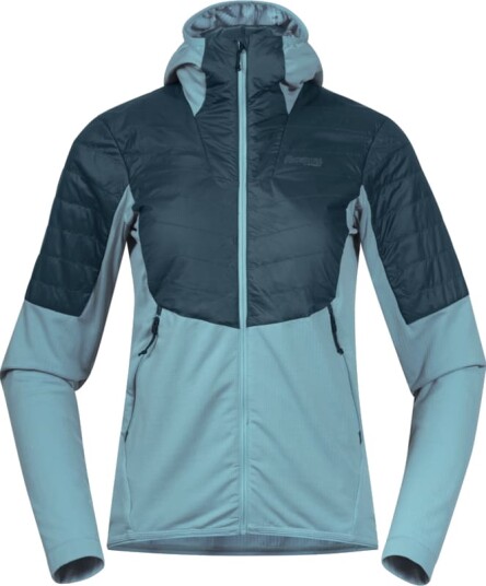 Bergans Women's Senja Midlayer Hood Jacket XS, Smoke Blue/Orion Blue Bergans Women's Senja Midlayer Hood Jacket XS, Smoke Blue/Orion Blue