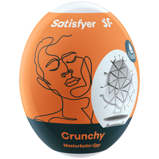Satisfyer Crunchy Masturbator Egg       - Hvit