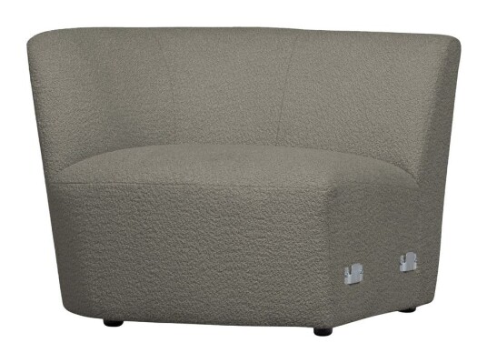WOOOD Coco Modul m. arm, Venstre, Warm Green Bouclé Unoliving