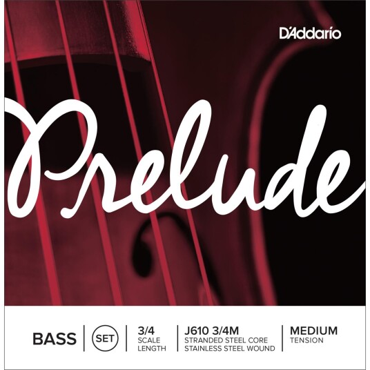 D'Addario J610 3/4m Prelude Bass Set 3/4m D'Addario J610 3/4m Prelude Bass Set 3/4m