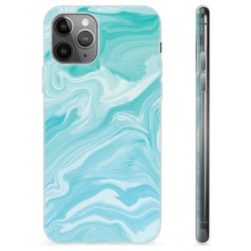 iPhone 11 Pro Max TPU-deksel Blå Marmor