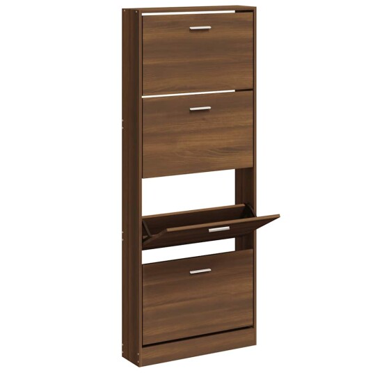 vidaXL Skoskap brun eik 59x17x150 cm konstruert tre vidaXL Skoskap brun eik 59x17x150 cm konstruert tre