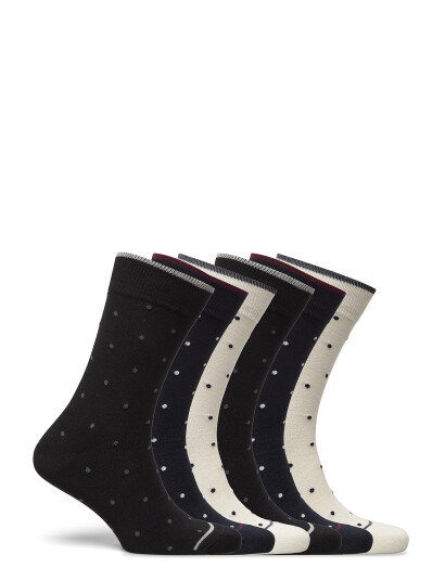 TOPECO Socks 6 P Bamboo Multi Dots Multi/patterned 41 45