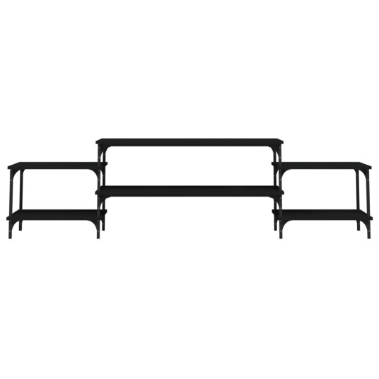 vidaXL TV-benk svart 197x35x52 cm konstruert tre