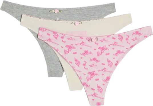 Juicy Couture Couture Queen Thong Multipack Pink M