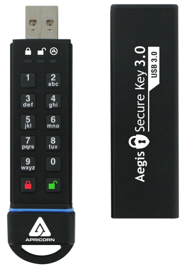APRICORN Aegis Secure Key 3.0 - USB-flashstasjon - 240 GB