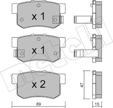METELLI 22 0173 0 Bremseklosser