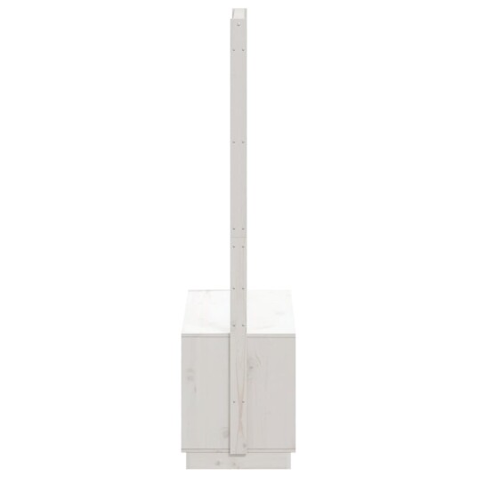 Klesstativ med skooppbevaring hvit 113x40x157,5 cm heltre furu 8720845433482