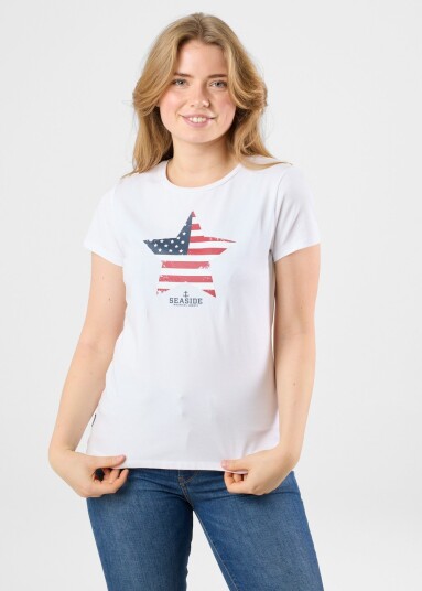 Seaside Hampton Tee W White 38 T-Shirts