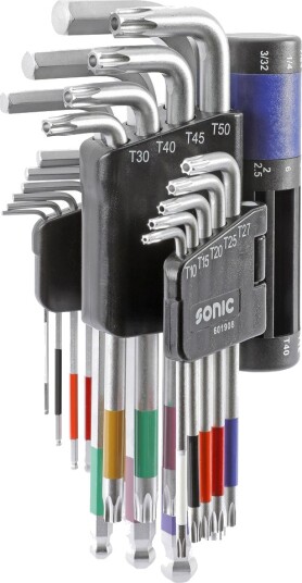 Sonic Unbrako Og Torx Nøkkelsett Med Kule 18 Deler