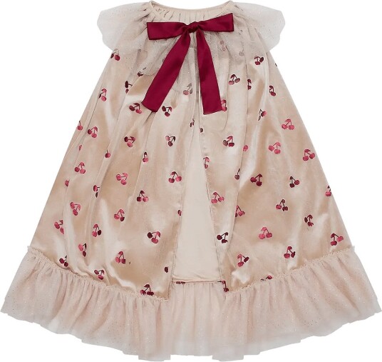 Mimi & Lula Cape Velvet Cherries BEIGE One Size