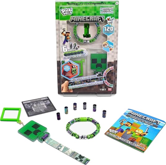 Sticki Rolls Sticki Rolls Sticki Clip & Bracelet Minecraft Cdu MULTI COLOUR One Size