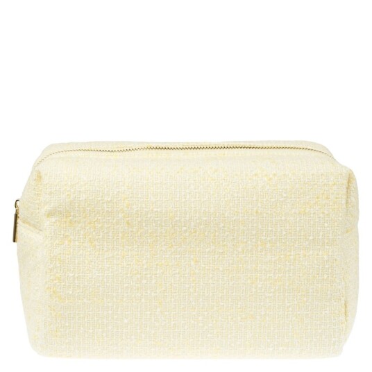DARK Tweed Make-Up Pouch Large Pale Yellow DARK Tweed Make-Up Pouch Large Pale Yellow