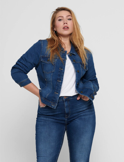 ONLY Carmakoma Carwespa Denim Jacket Mbd Dnm Noos - Blue - 52