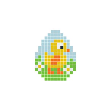 Pixelhobby  Påskekylling Pixelhobby Påske Perlemønster