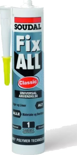 Soudal Fix All Crystal Fugemasse Transparent 290ml Soudal Fix All Crystal Fugemasse Transparent 290ml
