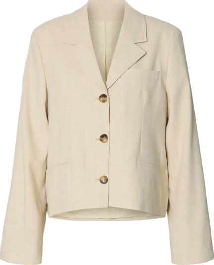 Selected Slfrelaxed Dima Ls Short Blazer Cream 40 Selected Slfrelaxed Dima Ls Short Blazer Cream 40