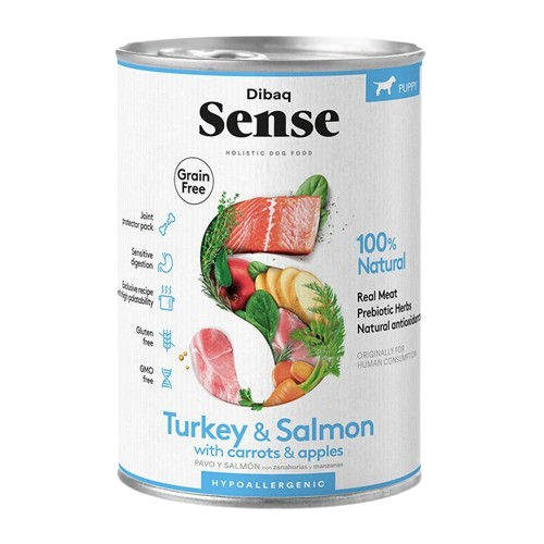 Sense Grain Free Salmon & Turkey Puppy 380 Gr Hund Hundefôr & Hundemat Tørrfôr For Hund Dibaq