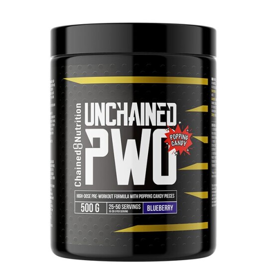 Unchained PWO, 500g, Blueberry Unchained PWO, 500g, Blueberry