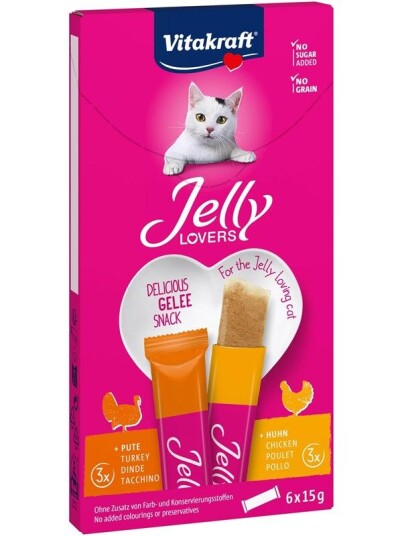Vitakraft Jelly Lovers Med Kylling & Kalkun 6 Pack X 15G