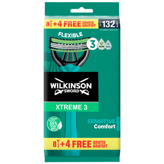 Wilkinson Engangsskraper 12 pcs. Extreme 3 Sensitive Comfort Wilkinson Engangsskraper 12 pcs. Extreme 3 Sensitive Comfort