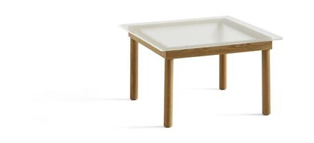 HAY Kofi Salongbord 36x60x60 Eik/ Klar Rillet Glass