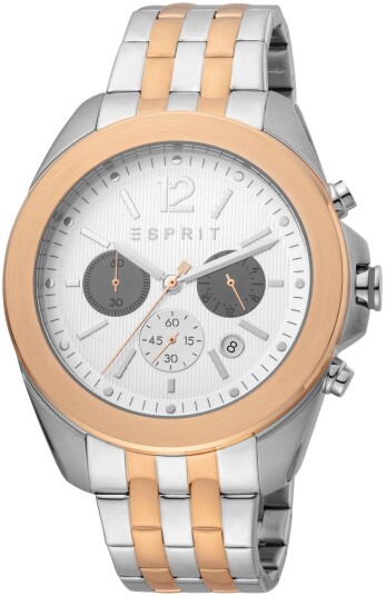 Esprit Herreklokke ES1G159M0095 Field Sølvfarget/Rose gulltonet