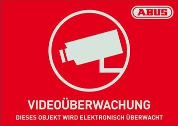 Abus Au1421 Rektangulær Rød Hvit Selvklebende 74 Mm 52,5 Mm