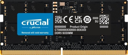 Crucial 24GB DDR5 RAM SO-DIMM 5600MHz CL46 for Laptop
