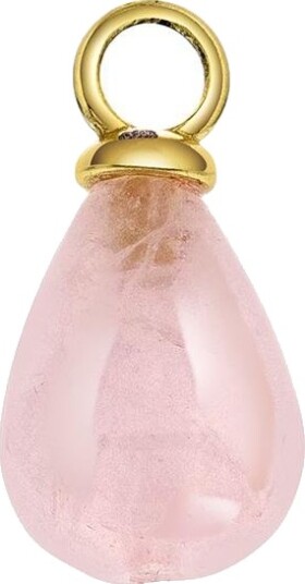Pan Jewelry Rose Glow charms i 925 forgylt sølv med rosenkvarts