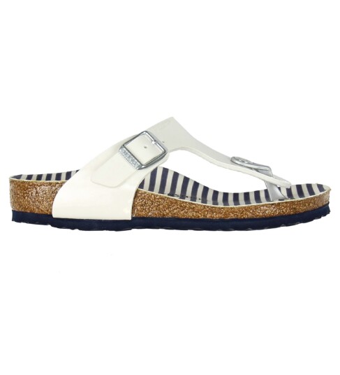 Birkenstock Sandaler Gizeh Nautical Stripes White 30 Sandals Hvit