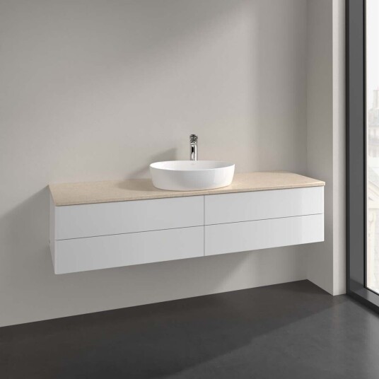 Villeroy & Boch Antao Servantskap med 4 skuffer 160x50x36 cm m/lys Hvit Blank/Crème Villeroy & Boch Antao Servantskap med 4 skuffer 160x50x36 cm m/lys Hvit Blank/Crème