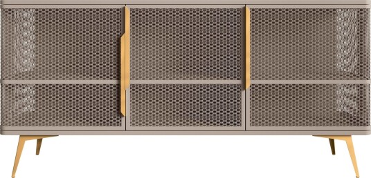 Mireva skjenk 180 cm - beige, gull