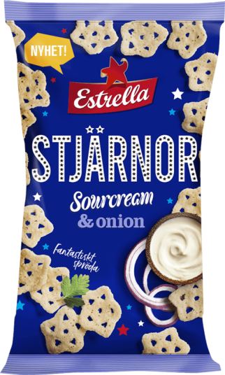 Estrella Stjärnor Sourcream & Onion 85g Estrella Stjärnor Sourcream & Onion 85g