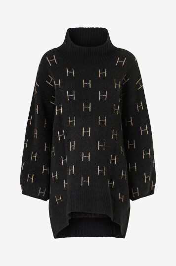 Hést Genser Fam Sweater Long Svart Hést Genser Fam Sweater Long Svart