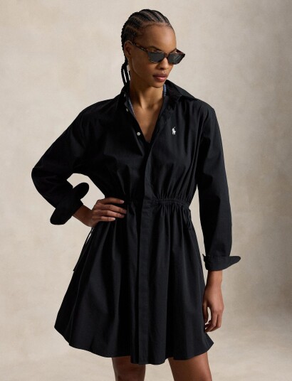 Polo Ralph Lauren 80/2 Mw Ctn Pw Wvn Dresses   Black   36