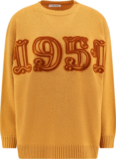 Max Mara Dame Strikkevarer Gul S,