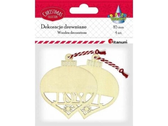 Titanum Titanium Trehengere gjennombrutte kuler 4 stk