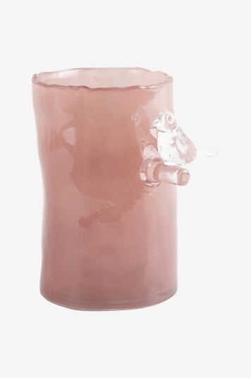 Present Time   Vase Bird On Branch Small   Rosa