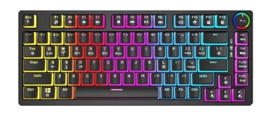 Savio Savgk-Phenix Red Pudding Kabel & Trådlös Usb + Rf Wireless + Bluetooth Mekaniska Tangentbrytare Qwerty Rgb Led Svart Savio Savgk-Phenix Red Pudding Kabel & Trådlös Usb + Rf Wireless + Bluetooth Mekaniska Tangentbrytare Qwerty Rgb Led Svart