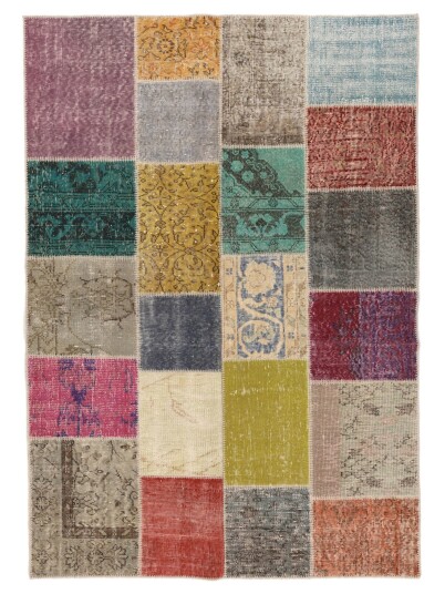 Håndknyttet. Opphav: Turkey Patchwork Turkiet 140x200