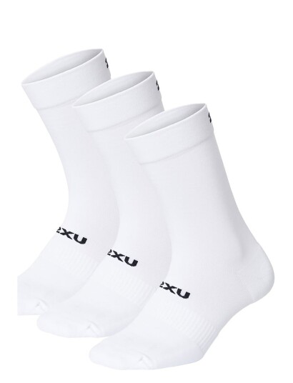 2XU Crew Socks 3 Pack White XL