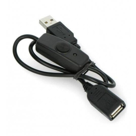 USB forlengelseskabel A A med av/på bryter – 0,5 meter