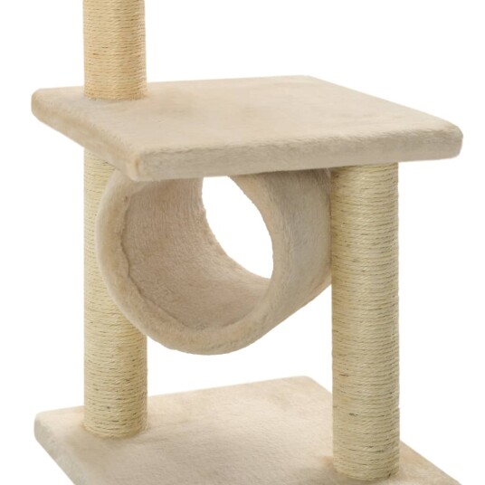 Vidaxl Kattetre Med Klorestolper I Sisal 65 cm Beige