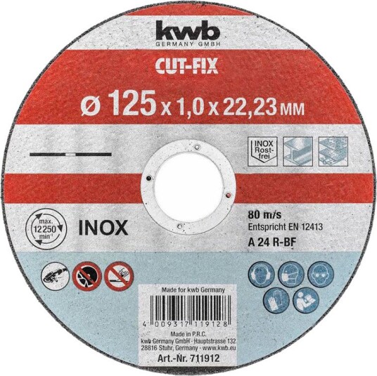 Kwb Kappskive Cut-Fix (Ø125 × 1,0 mm)