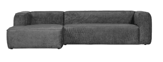 WOOOD Bean Corner Sofa Left Velvet cloud sky